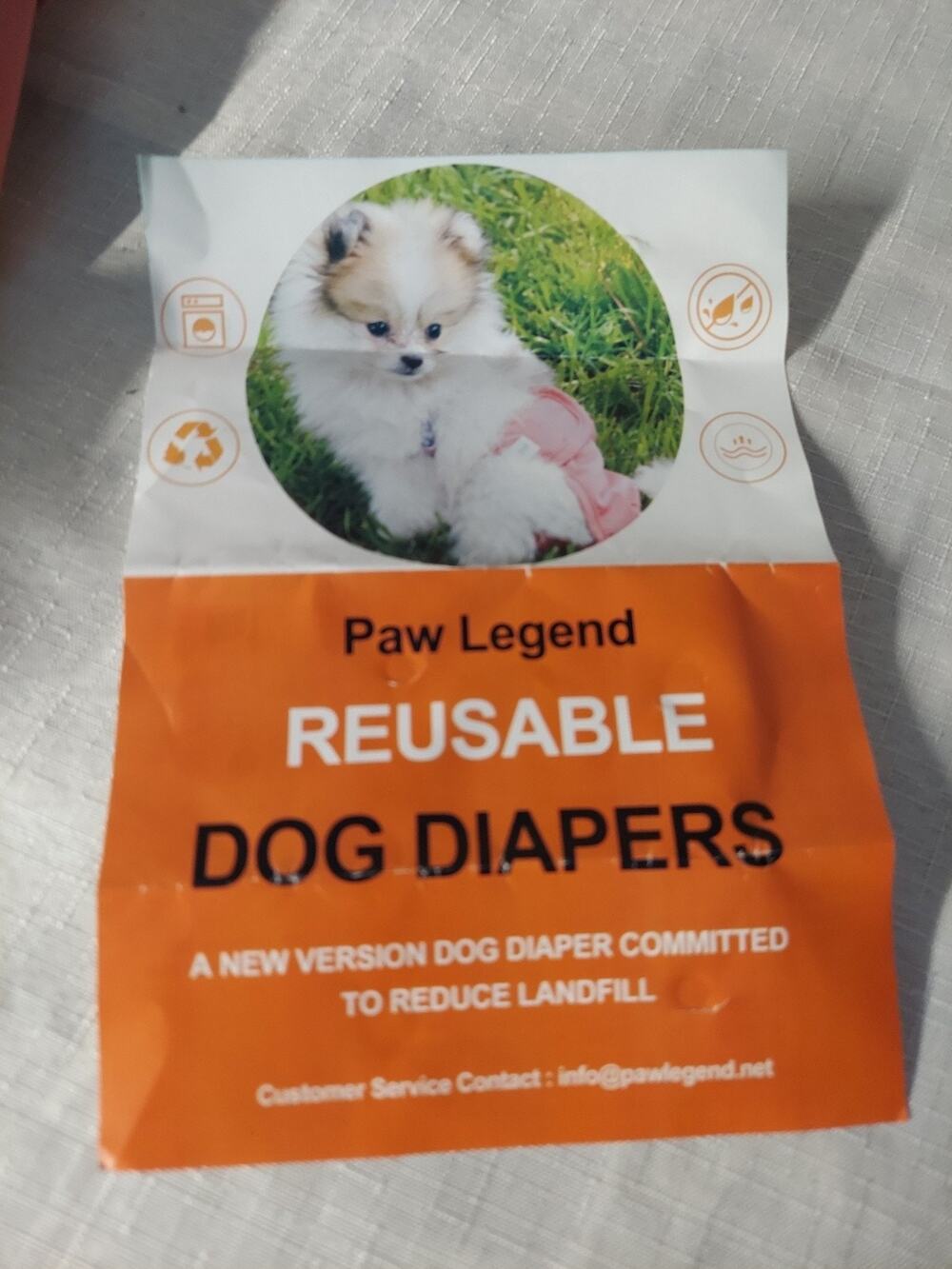 Paw Legend Reusable Dog Diapers Washable Set 3 Pack Eco Friendly Aqua Pink Black